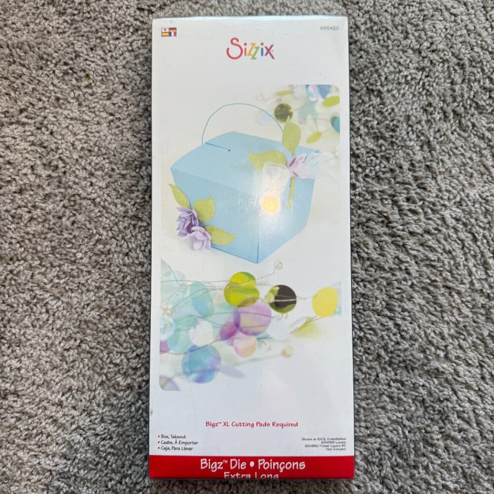 Discontinued Sizzix TAKEOUT BOX  655420 Bigz XL‎ Die New